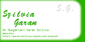 szilvia garan business card